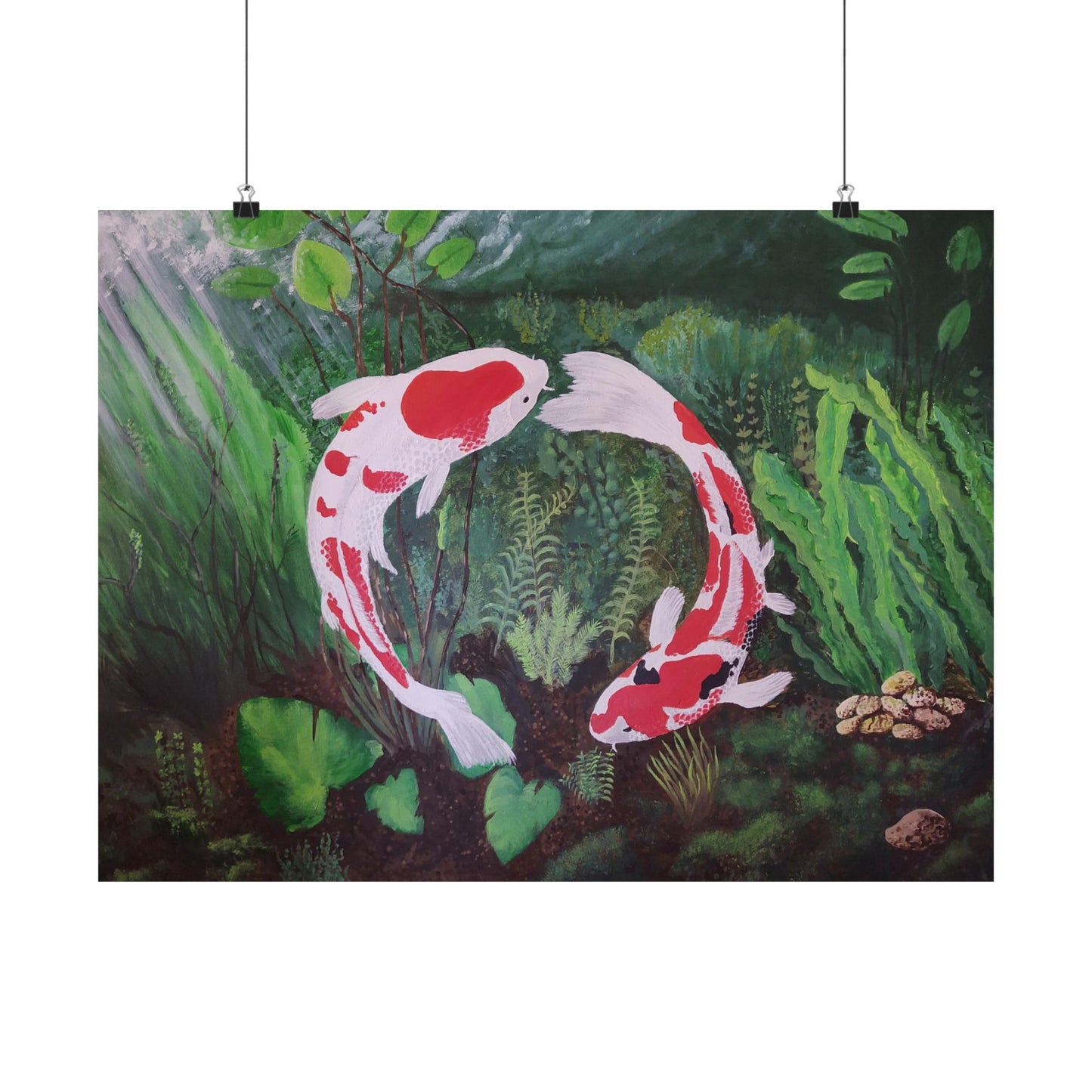 Koi Ying and Yang Poster Print