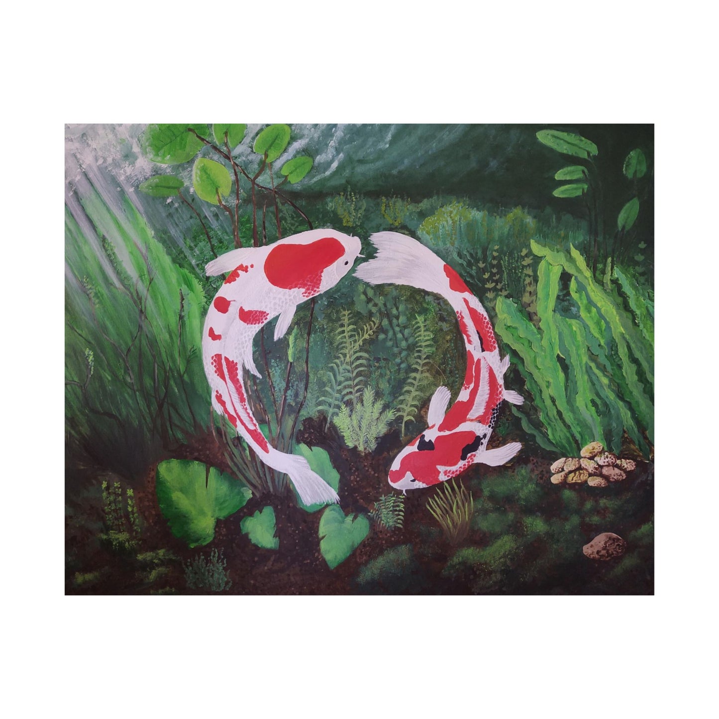 Koi Ying and Yang Poster Print